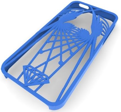 3D Printed Wings iPhone 5 Case, Blue