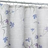 Blue Floral Jacquard Print Fabric Shower by 
