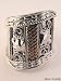 Sterling Silver Brass Armour Band Ring