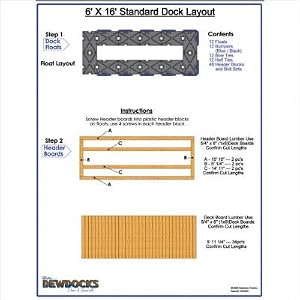 Dewdocks Standard Dock (Beige Blue,6 X 16-Feet) by