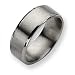 Titanium Beveled Edge 8mm Satin and Polished Band