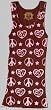 Mad Design Brown Love Peace Sign Star Tank Top