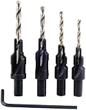 Vermont American 16615 4 Piece #6 to #12 Standard Shank Predrill and Countersink Assortment