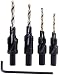 Vermont American 16615 4 Piece #6 to #12 Standard Shank Predrill and Countersink Assortment