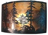 LAMPS BEAUTIFUL Rustic Lodge Tall Pines Wall Sconce by Meyda Tiffany--Excellent customer service--see our feedback.