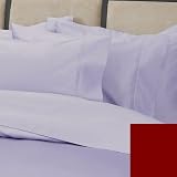 4 Piece Luxury 1200 Thread Egyptian Queen Bed Sheet in Burgundy