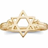 Rich 18Kt. Yellow Gold. Judaica Star of David Ring