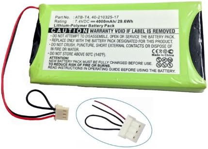 MPF Products 4000mAh Extended ATB-T4 40-210325-17 Battery Replacement Compatible with RTI T4 Touch Panel and Zig Bee Universal Remote Controllers
