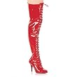 Pleaser Boots Women's VANITY-3020 4" Lace-Up Thigh Boot Size Zip Available in 3 Colors