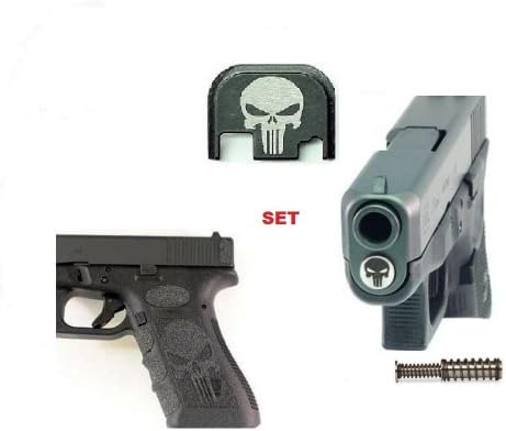 SKULL ENGRAVED GUIDE ROD ASSEMBLY, SLIDE COVER & GRIP FOR GLOCK MODELS 29 30