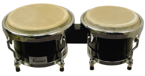 MusicalInstruments: Signature Music Tunable Latin Wood Bongos NEW 4601BK