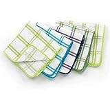 Ritz Cotton 12 by 12-Inch Dish Cloth with Poly Scour Side, Blue/Green, 5-Pack