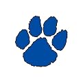 Paw Print Cheer Cheek Decal 100-pk. - Royal Blue