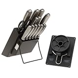Ginsu International Traditions 14-Piece Stainless-Steel Countersaver Hanging Knife Set with Block