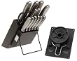 Ginsu International Traditions 14-Piece Stainless-Steel Countersaver Hanging Knife Set with Block