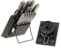Ginsu International Traditions 14-Piece Stainless-Steel Countersaver Hanging Knife Block Set