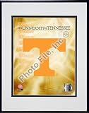 2008 University of Tennessee Logo Double Matted 8Ó x 10Ó Photograph in Black Anodized Aluminum Frame