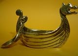 Vikingskipene Pewter Viking Ship Salt Cellar Set