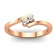 18K Rose Gold Promise Diamond Ring - 0.06 Ct.