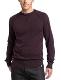 Nautica Mens Barton Solid Crewneck Sweater, Bordeaux, Large