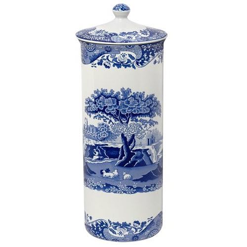 Spode Blue Italian Earthenware 13Inch Gourmet Pasta Jar