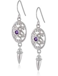 Sterling Silver Celtic Oval Drop Earrings