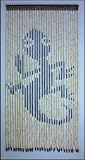 Wooden Beaded Door Curtain ~ Lizard ~ Hand Painted ~ Fits Standard Door Way ~ Approx 31 Strands