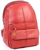 Real Leather Medium Handbag / Backpack with Top Handle that Converts into Shoulder Straps (Black , Brown or Red)