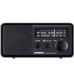 Sangean WR-11 B Uhren Radio (MW/-UKW Tuner, LED, Stereo Kopfh�reranschluss) schwarz