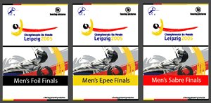 Full Set of 6 Dvds Fencing World Championships Leipzig 2005