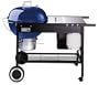 Weber 825020 22 Performer Charcoal Grill with Propane Ignition, Light Blue