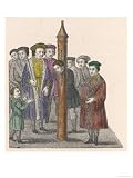 Forestaller Finds Himself in the Pillory in Front of a Curious Crowd Art Giclee Poster Print, 18x24