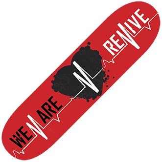 Skateboard Deck, 8.5" We Are Revive Red Deck