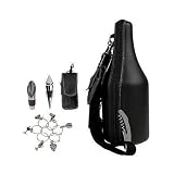 Caddy-O Leather Wine Tote - Black