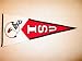Illinois State Redbirds Helmet - Classic NCAA College (Pennants)