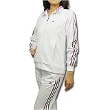 adidas　adi-v II ジャージ上下セット《レディース》アディダス シャイニー3STRIPE トレーニングウエア adi-v-R7710-E06255-R7709-E06249 ホワイト/バイオレット