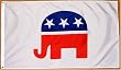 Republican Flag - 3 foot by 5 foot Polyester (NEW)
