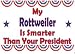 My Rottweiler Is Smarter Than Your President Hooded Sweatshirt (Hoodie) (Various Colors Available)