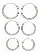 Italian Sterling Silver "Endless" Hoope Earring Set