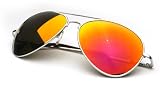 Elite Metal Aviator Sunglasses with Revo Mirror Lens - 1485