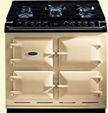 A64-LP-GSTGY 39 Cast-Iron Dual Fuel Range with Manual Clean 6 Sealed Burners and Four Electric Ovens: Liquid Propane Gas Golden Yellow