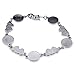 Embolden Jewelry Best for Valentine's Day Girlfriend Gifts - Silver Blue Abalone Paua Shell Heart Love Bracelet for Women