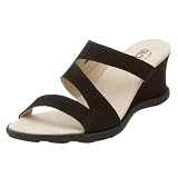 Arche Women's Papou Wedge Sandal,Black Linen,35 EU (US Women's 4 M)