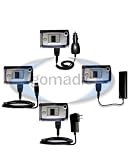 Motorola MPx Car Auto Charger Wall AC Power Battery Backup USB Sync Charge Road Warrior Kit w/ Tip Exchange - Gomadic Brand