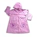 Rainpals by Wippette - Girls Hoodie Butterfly Raincoat, Pink