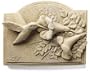 Hummingbird Plaque Cast Stone Wall Tile 6.5"