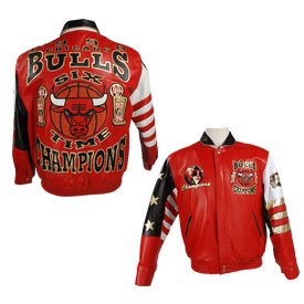 Jacket Bulls Leather 6-Time Champions at Amazon.com