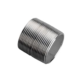 304/304L Stainless Steel Pipe Fitting, Nipple, Schedule 40 Welded, 1/2" X Close NPT Male