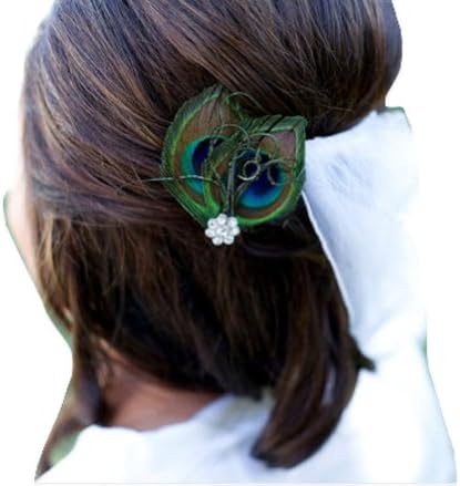 Little Cute Peacock Feather Hair Clip