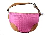 Coach Soho Mini Signature Medium Hobo Pink Natural Handbag 10924
